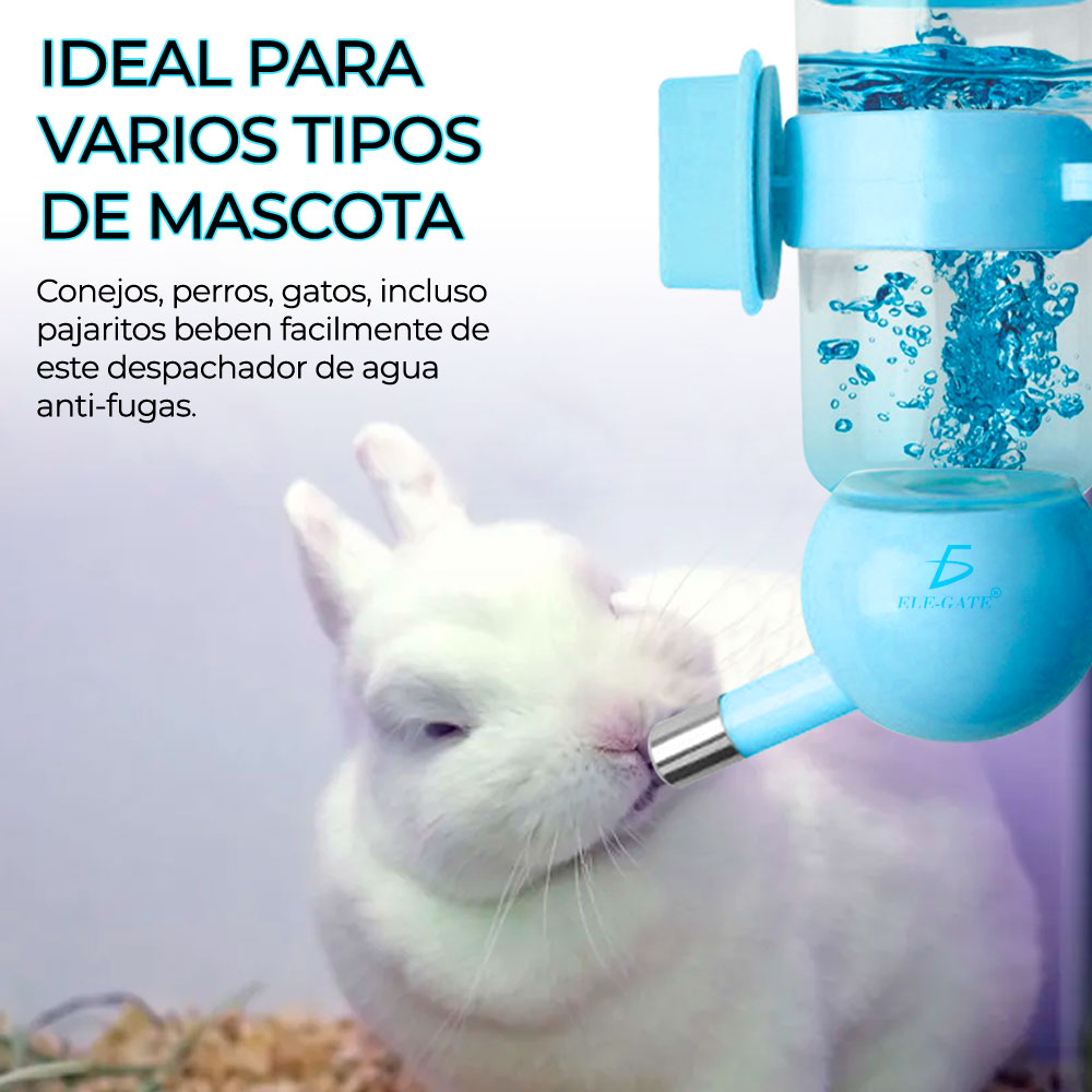 Dispensador De Agua Para Mascotas Antideslizante Anti-fugas 350ML