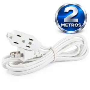 Extensión Eléctrica Para Interiores 2M 3 Toma Corrientes