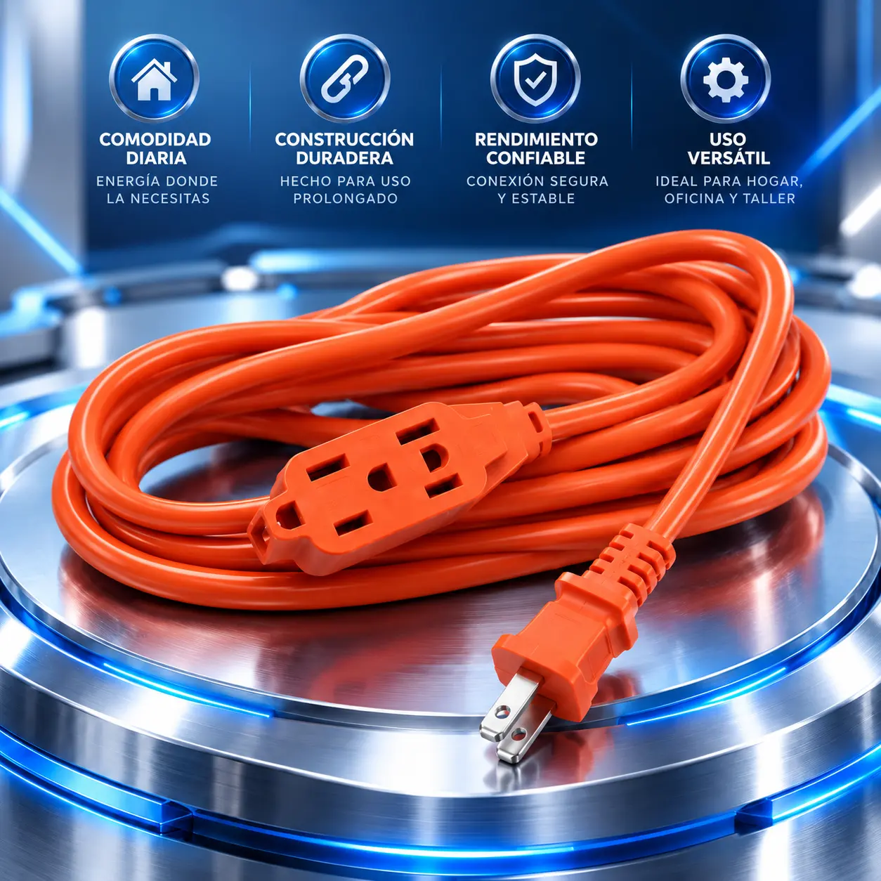Extensión Eléctrica Para Interiores 3M 3 Toma Corrientes - Imagen 3