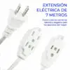Extensión Eléctrica Para Interiores 7M 2 Toma Corrientes