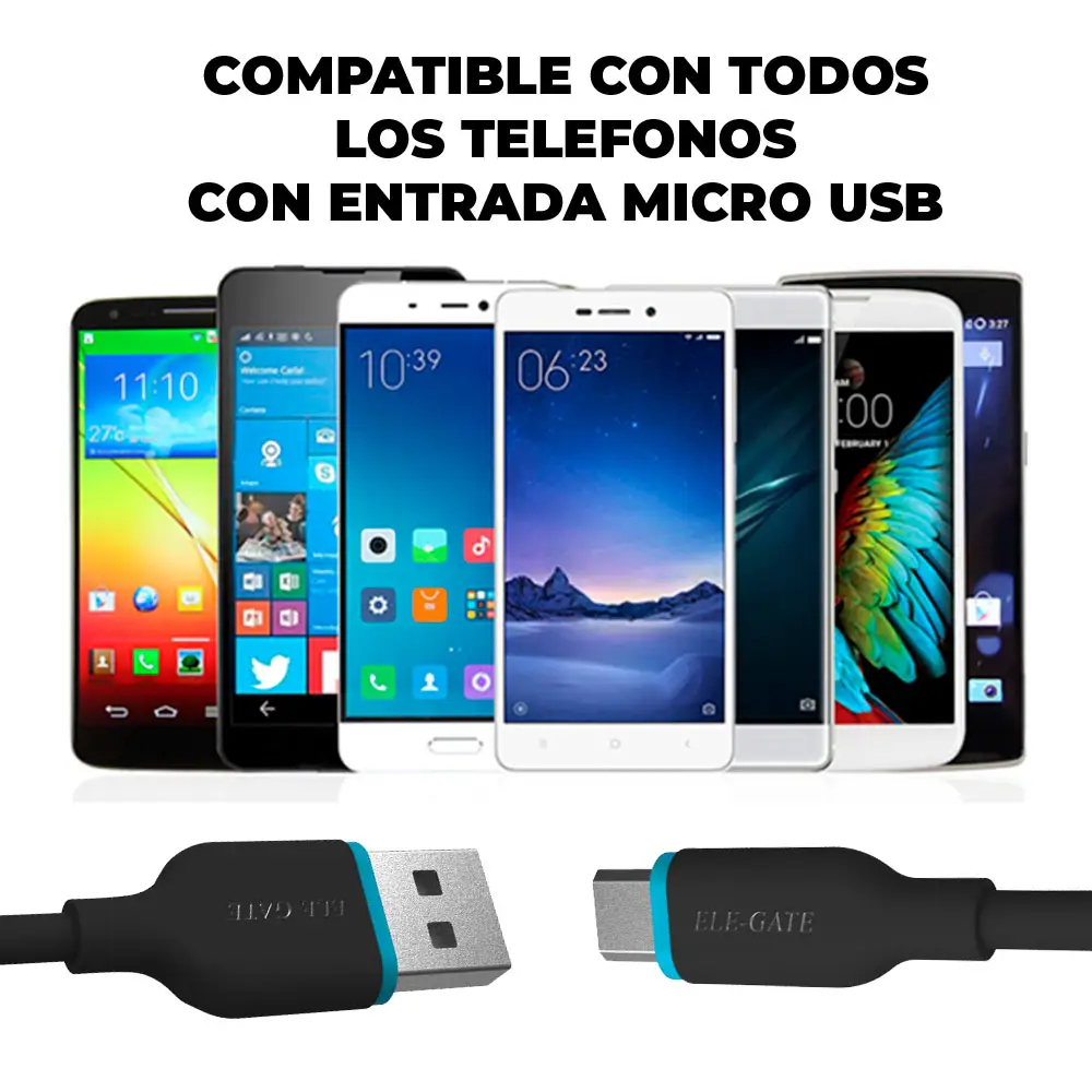 Cable V8 Micro Usb Reforzado Para Carga Datos