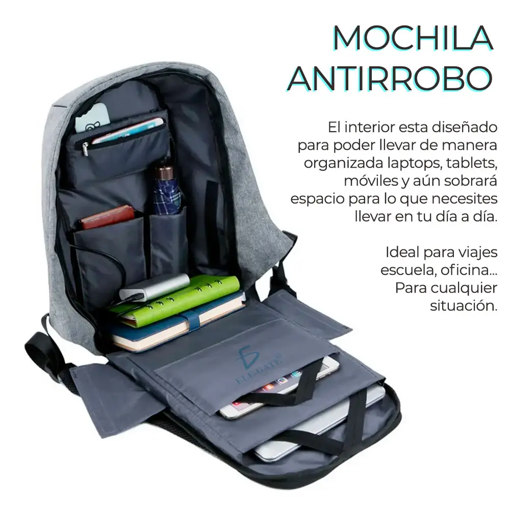 Mochila Laptop Antirrobo Impermeable Multiusos Escolares