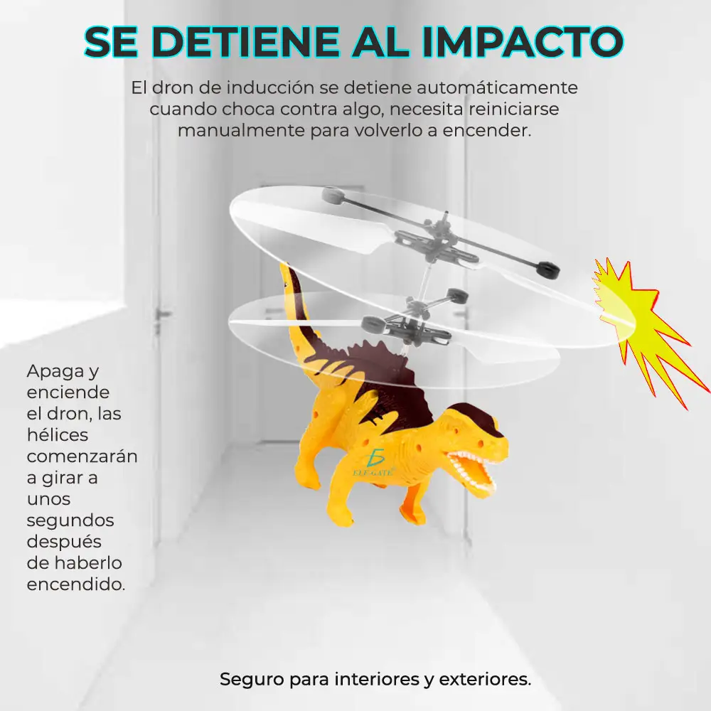 Juguete Dron Dinosaurio Control Sensor Recargable