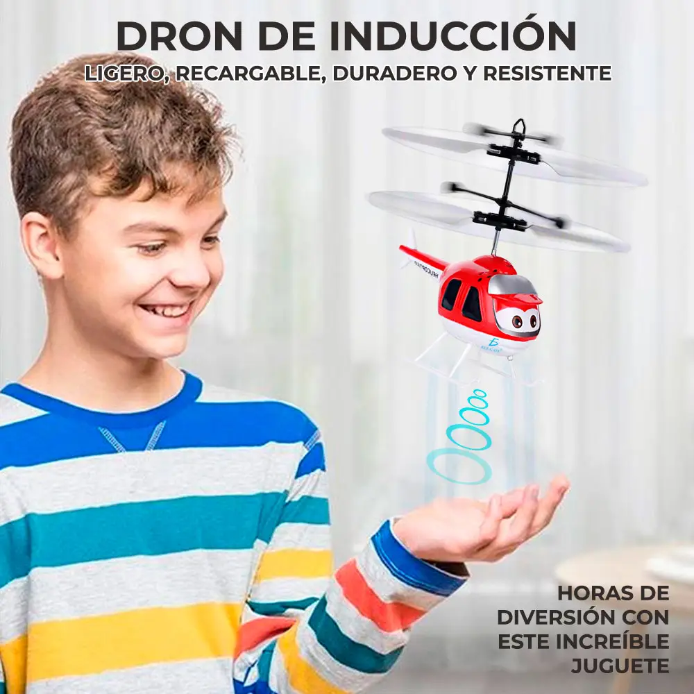 Juguete Dron Helicóptero Control Sensor Recargable