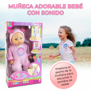 Muñeca de silicona Con Musica de 14 Pulgada