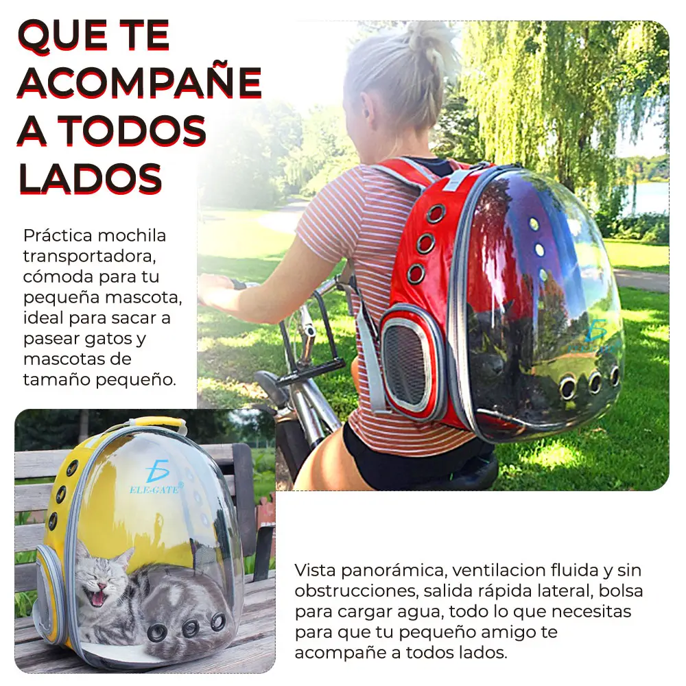 Mochila De Viaje Capsula Transportadora Mascotas Perro Gato