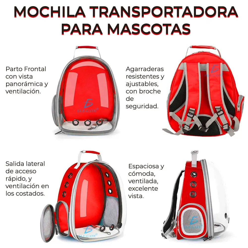 Mochila De Viaje Capsula Transportadora Mascotas Perro Gato