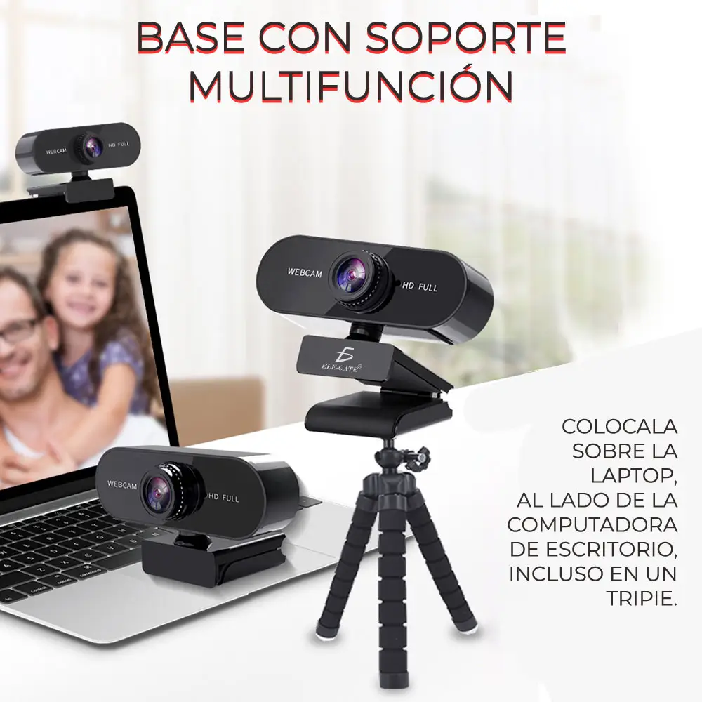 Webcam Usb Para Computadora 1080P HD Con Micrófono