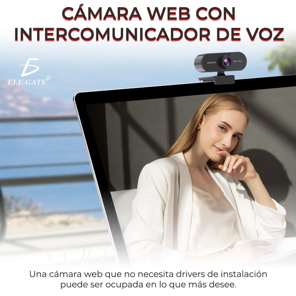 Webcam Usb Para Computadora 1080P HD Con Micrófono