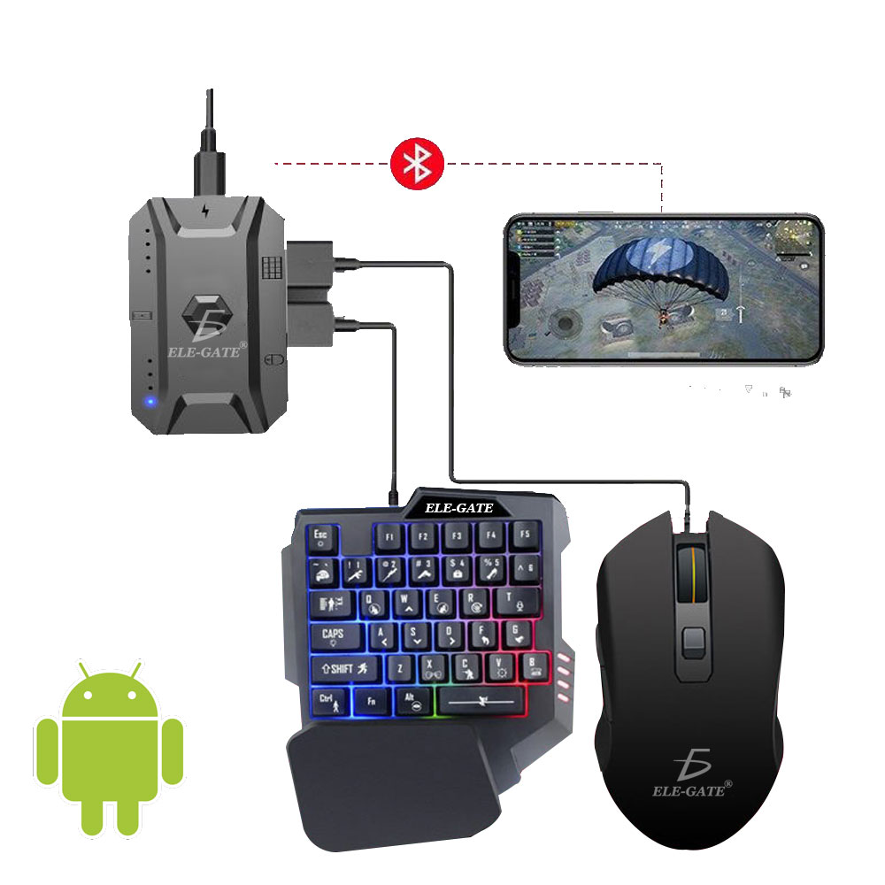 Bluetooth Convertidor Mouse Teclado Para Pc Celular y Tableta