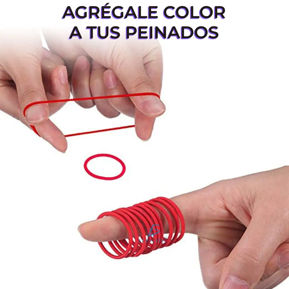 Bandas Elásticas Para El Pelo Paquete De 100 Unidades Colores