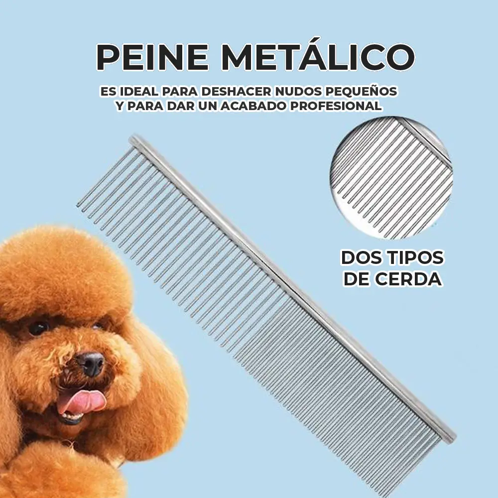 Peine Metálico Perro Gato Mascota Cepillo Deslanadorpelo
