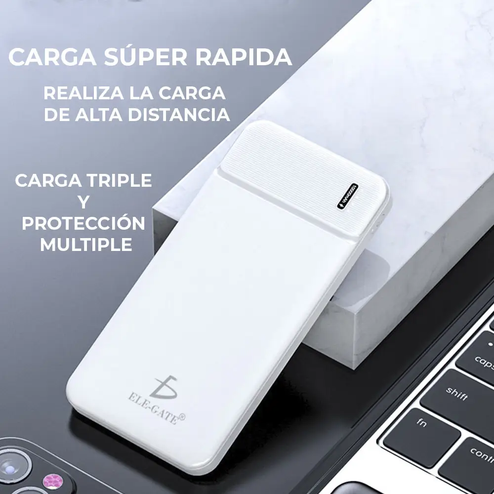 Power Bank 3 Entradas Pila Bateria Portatil 10000mah
