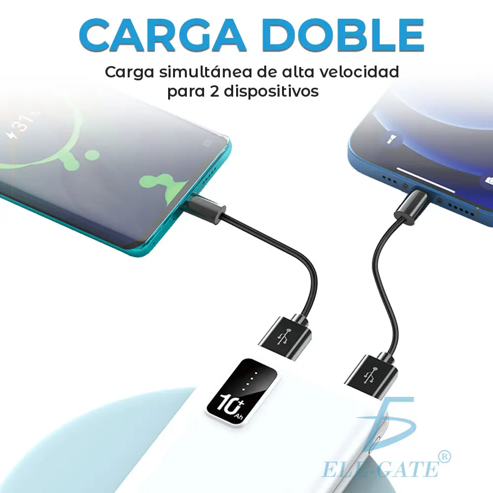 Power Bank Batería Portátil Carga Rápida 10000mah