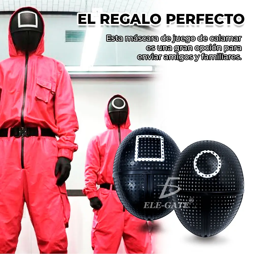 Mascara Disfraz Juego Del Calamar Circulo Triangulo Cuadrado