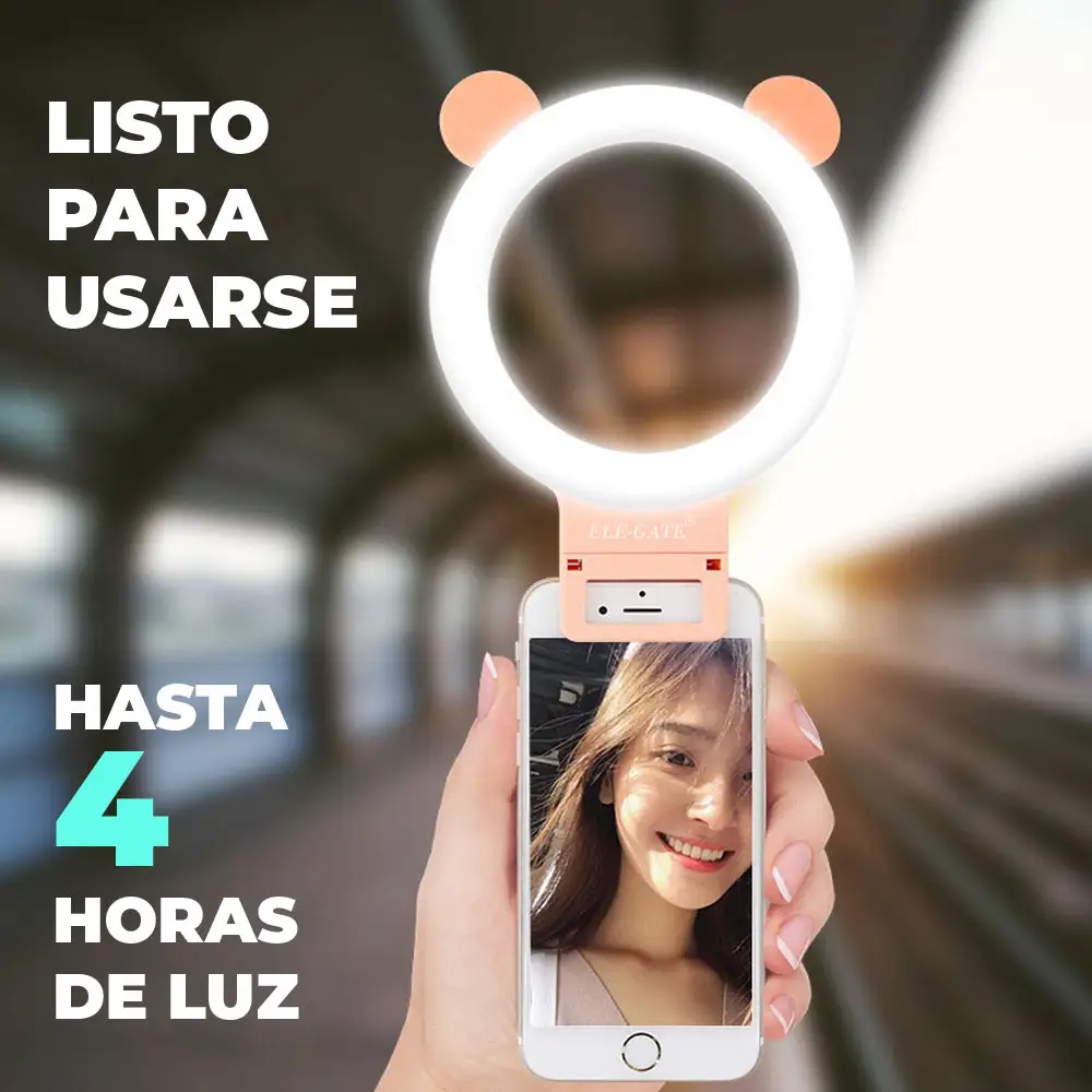 Aro de Luz Led Soporte Celular Recargable