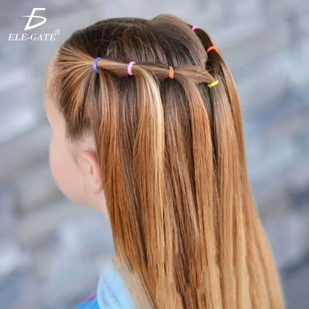 Paquete De 100 Ligas Elasticas Cabello Niña Bebe Colores Peinados