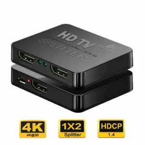 Splitter HDMI 1x2 4K 30 Hz con USB para 2 Pantallas