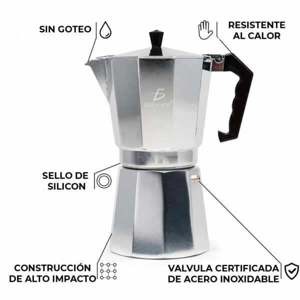 Cafetera Colombia Manual Plateada Italiana 300ml