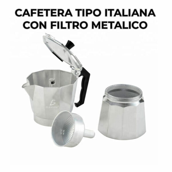 Cafetera Colombia Manual Plateada Italiana 300ml