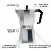 Cafetera Colombia Manual Plateada Italiana 500ml