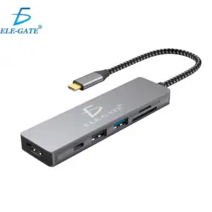 Hub Adaptador 6 En 1 Con Salida Tipo-C Usb 3.0