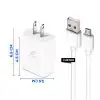 Cargador Portatil Con Cable Micro Usb V8 1Metro Xiaomi Samsung USB 5V 2A