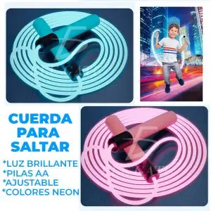 Cuerda Para Saltar Brillante Fácil De Ajustar Led Luz