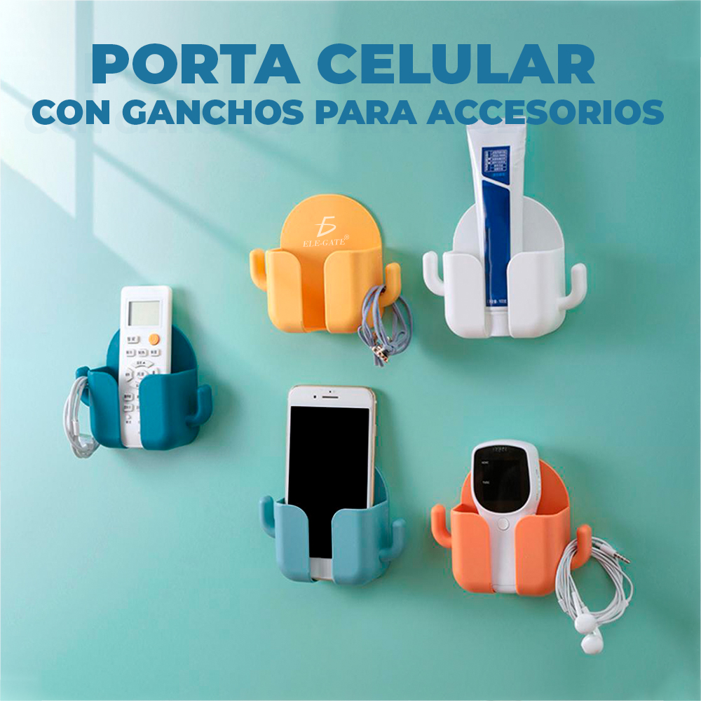 Cosmos Soporte de pared para teléfono, soporte de pared para teléfono  celular, soporte de carga para teléfono inteligente, organizador de mesita  de