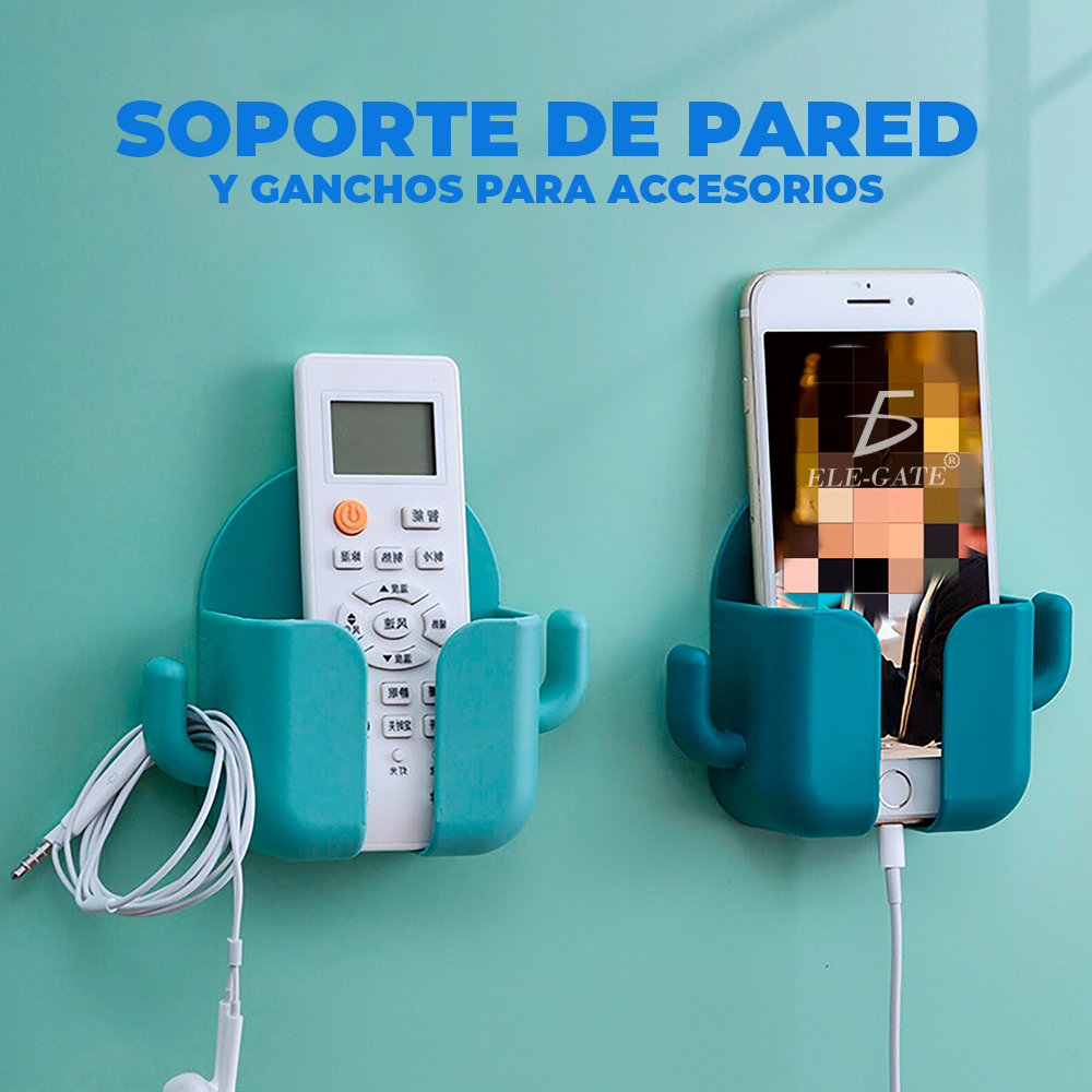 Soporte De Pared Para Celular Telefono Movil Con Ganchos Accesorios  Multifuncional - ELE-GATE