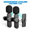 Micrófono De Solapa Inalámbrico Portátil 2 EN 1 Para iPhone iPad