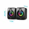Bocina Para Usb A2 Altavoces De Pc Con Luz Led Cambio De Rgb