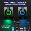 Bocina Para Usb A2 Altavoces De Pc Con Luz Led Cambio De Rgb