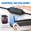 Bocina Para Usb A2 Altavoces De Pc Con Luz Led Cambio De Rgb
