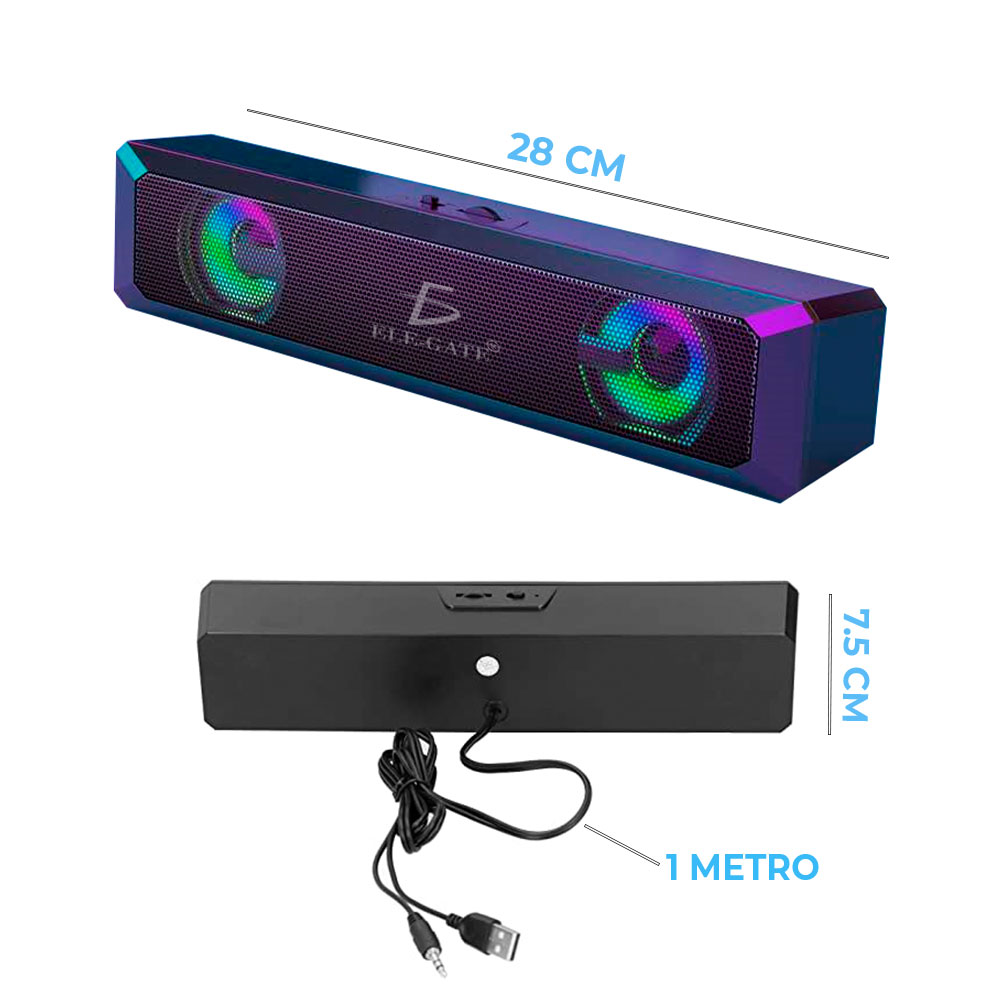 Barra De Sonido LED RGB Para Pc Android Tv Teatro En Casa Bluetooth  Soundbar - ELE-GATE