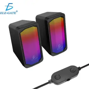 Bocina Para Usb 5w Altavoces De Pc Con Luz Led Cambio De Rgb