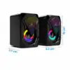 Bocina Altavoces Rgb Con Control De Volumen Portatil 3.5mm