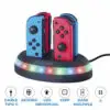 Estación De Carga Rapida Compatible Controles de Nintendo Switch Joycon