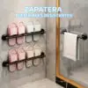 Juego De Accesorios De Baño Set De Toallero y Zapatera 30cm