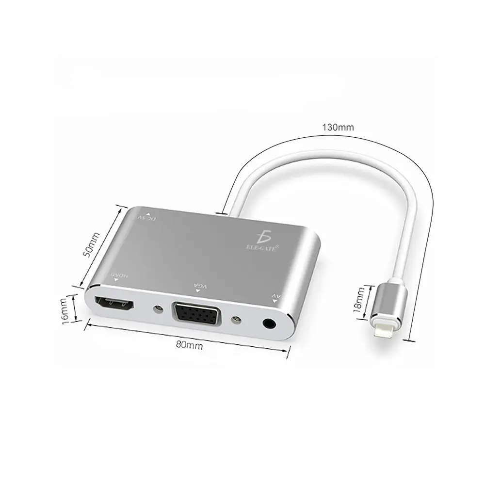 Lightning Adaptador Hub A 4k Hdmi/vga Para iPad iPhone - Imagen 5