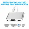 Lightning Adaptador Hub A 4k Hdmi/vga Para iPad iPhone