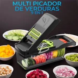 Multi Rallador Picador Manual De Frutas Y Verduras 9 En 1