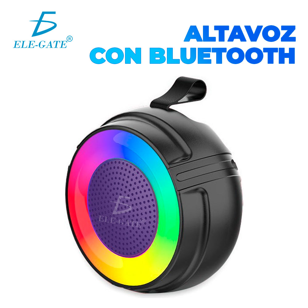 Bocina Bluetooth Portátil Altavoz Con Rgb Luces - ELE-GATE
