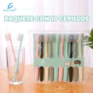 Paquete Con 10 Cepillo De Dientes Antichispa De Cerdas Súper Suaves