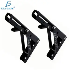 Soporte Ménsula Brazo P/repisa Abatible Plegable 8 Plugadas 1 Par Negro