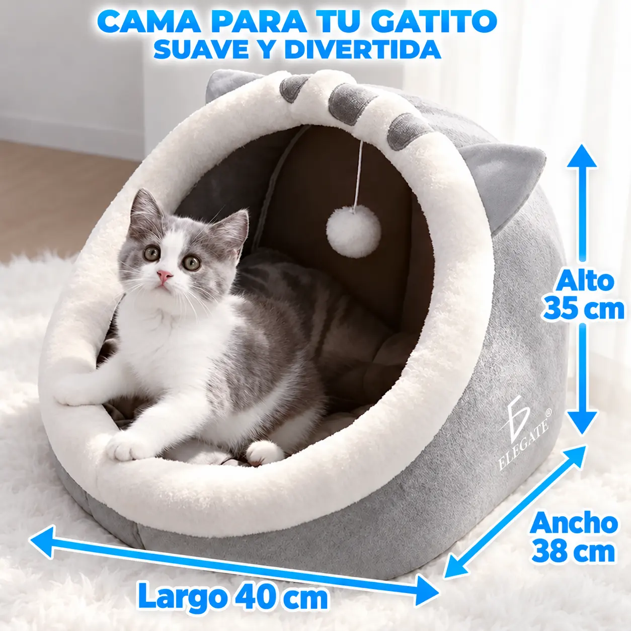 Cama Tipo Iglú para Gato - Imagen 5