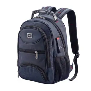 Mochila Escolar y Ejecutiva con Puerto USB y Entrada 3.5 mm, Asa Reforzada, Tirantes Acolchados, Múltiples Compartimentos