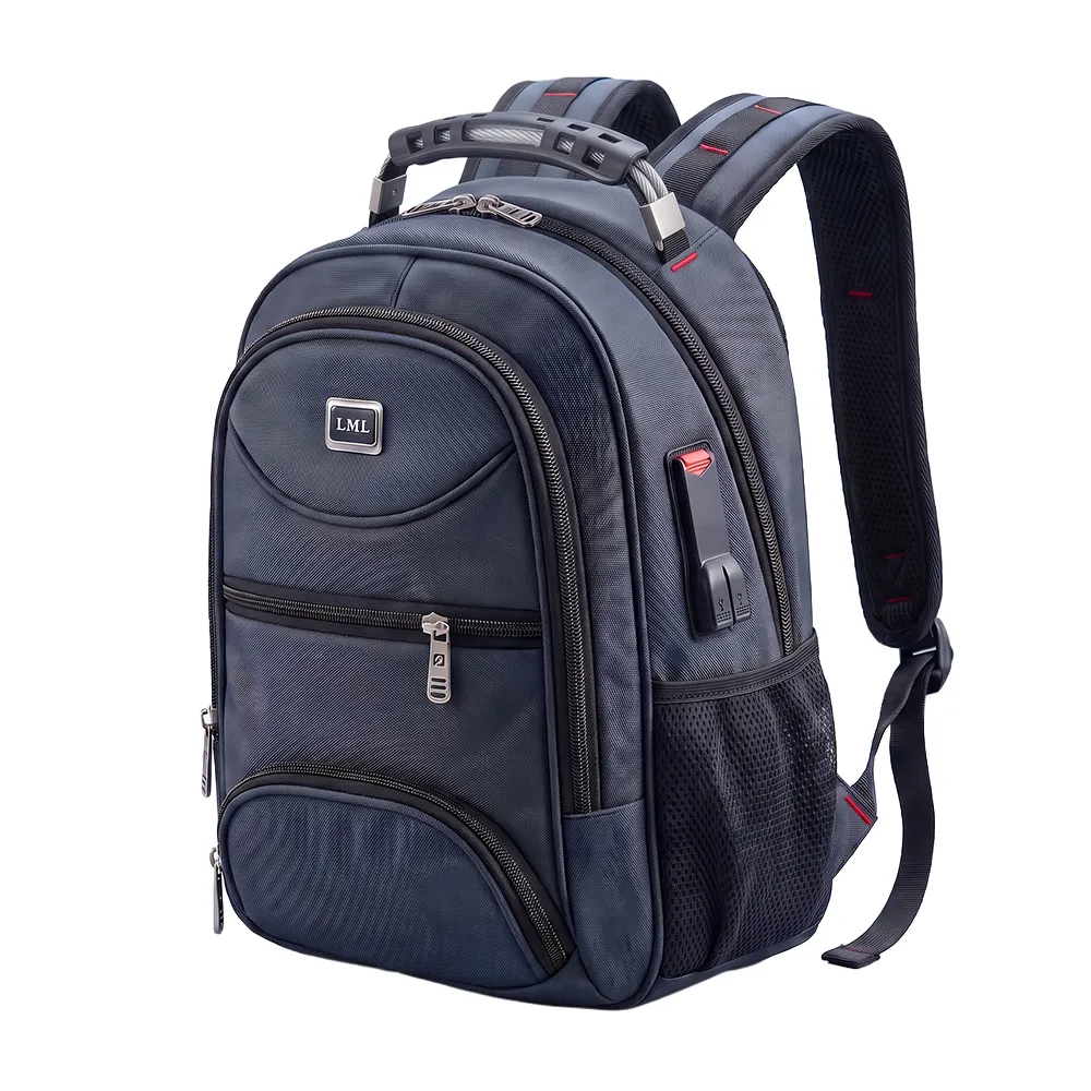 Mochila Escolar y Ejecutiva con Puerto USB y Entrada 3.5 mm, Asa Reforzada, Tirantes Acolchados, Múltiples Compartimentos