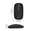 Recargable Ratón Inalámbrico Rgb Color 2.4g Mouse Silencio