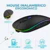 Recargable Ratón Inalámbrico Rgb Color 2.4g Mouse Silencio